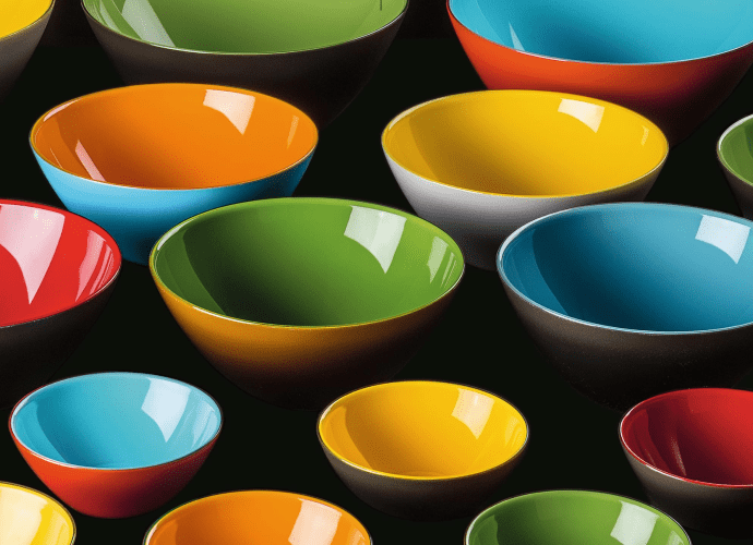 Collection of bowls from Guzzini